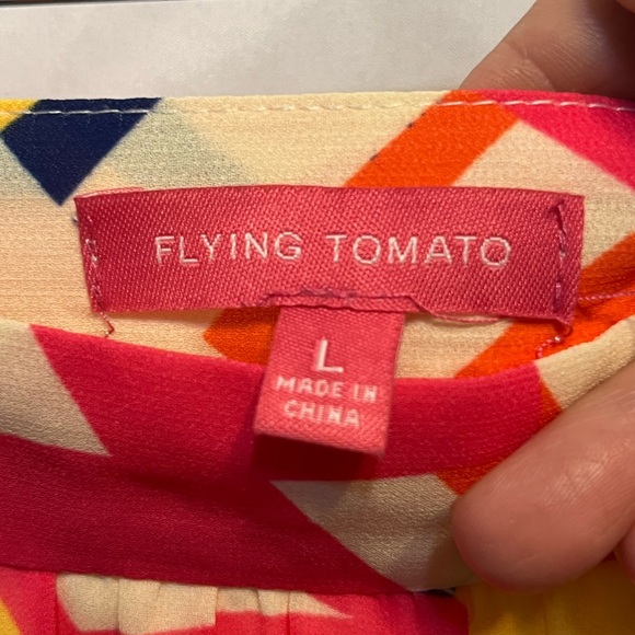 Pleated midi skirt with colorful print - Picture 2 of 2